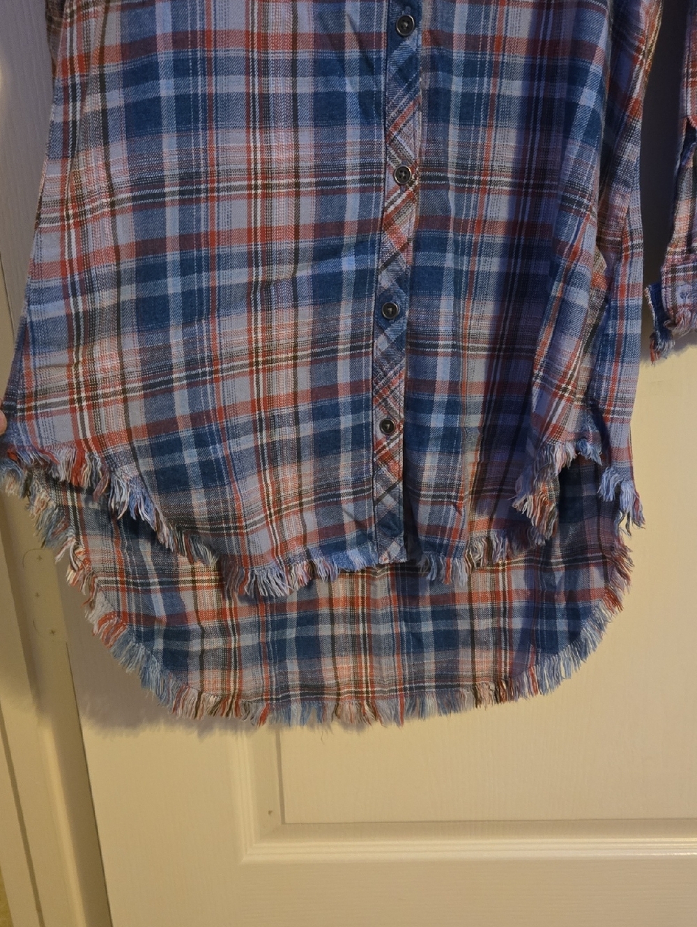 Cloth & Stone By Anthro Plaid Button Down Shirt Dress - Picture 7 of 9
